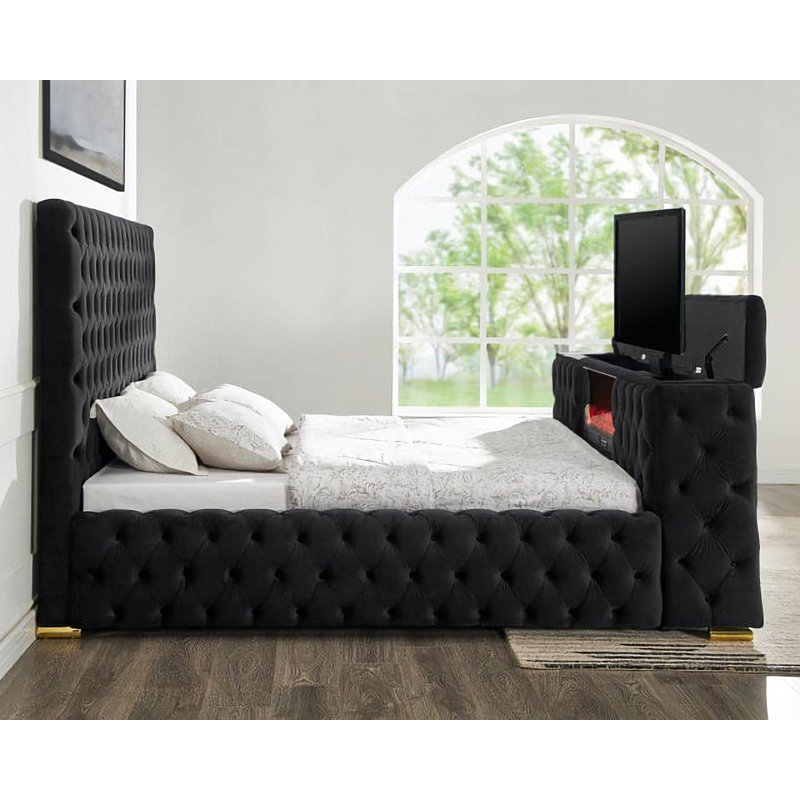 Queen size tv bed discount